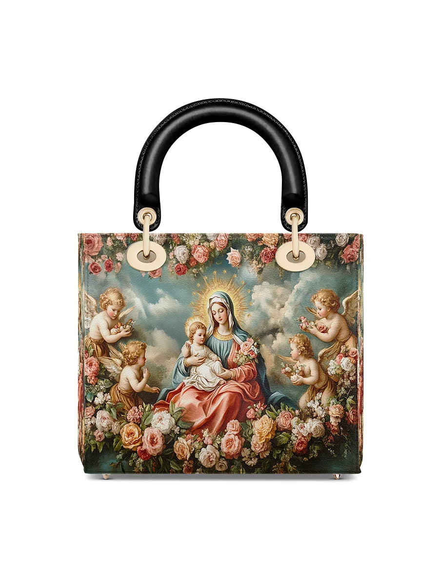 Catholight Halo Of Roses Lady Leather Bag