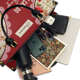 Catholight  Blooming With Faith Personalized Leather Bag