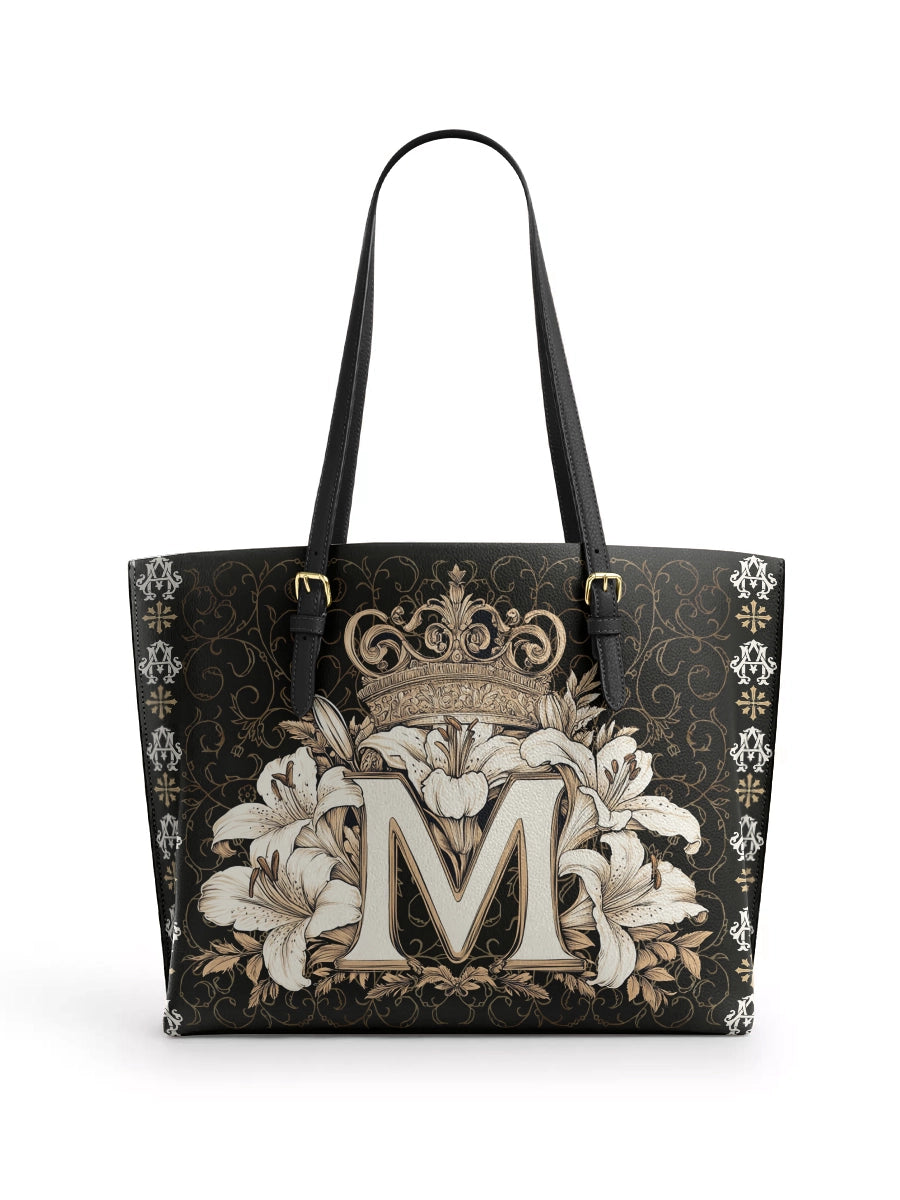 Catholight The Divine Monogram Leather Tote Bag