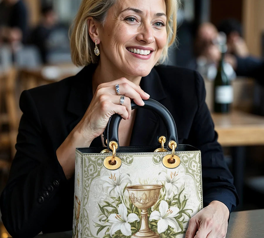 Catholight The Holy Eucharist Lady Leather Bag