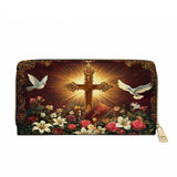 Catholight  Radiance of the Cross Leather Wallet Purse