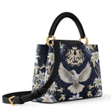 Catholight The Holy Spirit and Lily Devotional Leather Satchel Bag