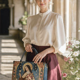 Catholight St. Thérèse of Lisieux Shower of Roses Leather Bag