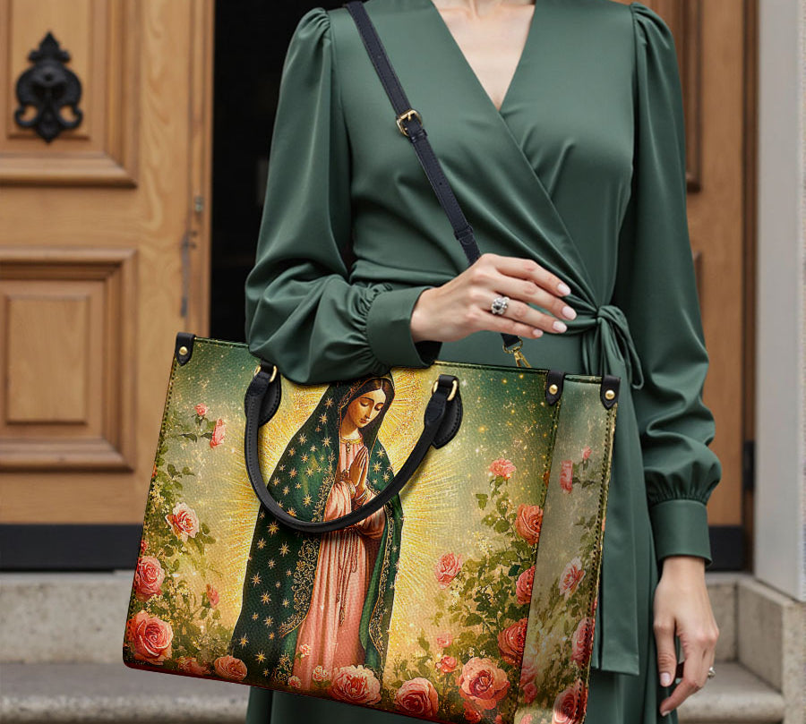 Catholight  Roses of Guadalupe Leather Bag