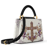 Catholight Faith & Florals Leather Satchel Bag
