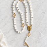 Catholight Immaculate Grace White Quartz Rosary