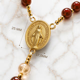 Catholight Precious Blood Red Quartz Rosary