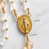 Catholight Immaculate Grace White Quartz Rosary