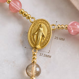 Catholight Marian Grace Rose Quartz Rosary