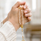 Catholight Immaculate Grace White Quartz Rosary