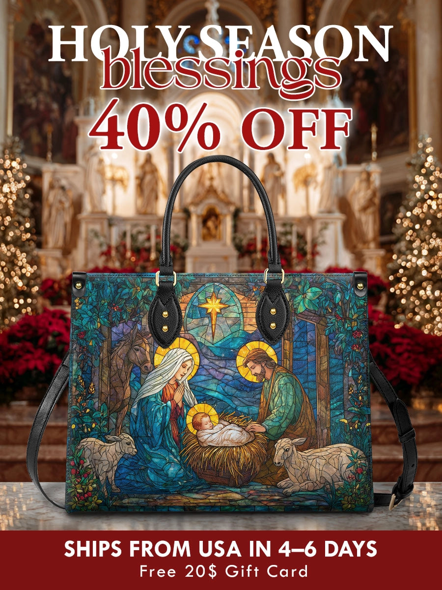 Catholight Holy Nativity Leather Bag