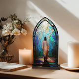 Catholight Walk With Him Candle Holder